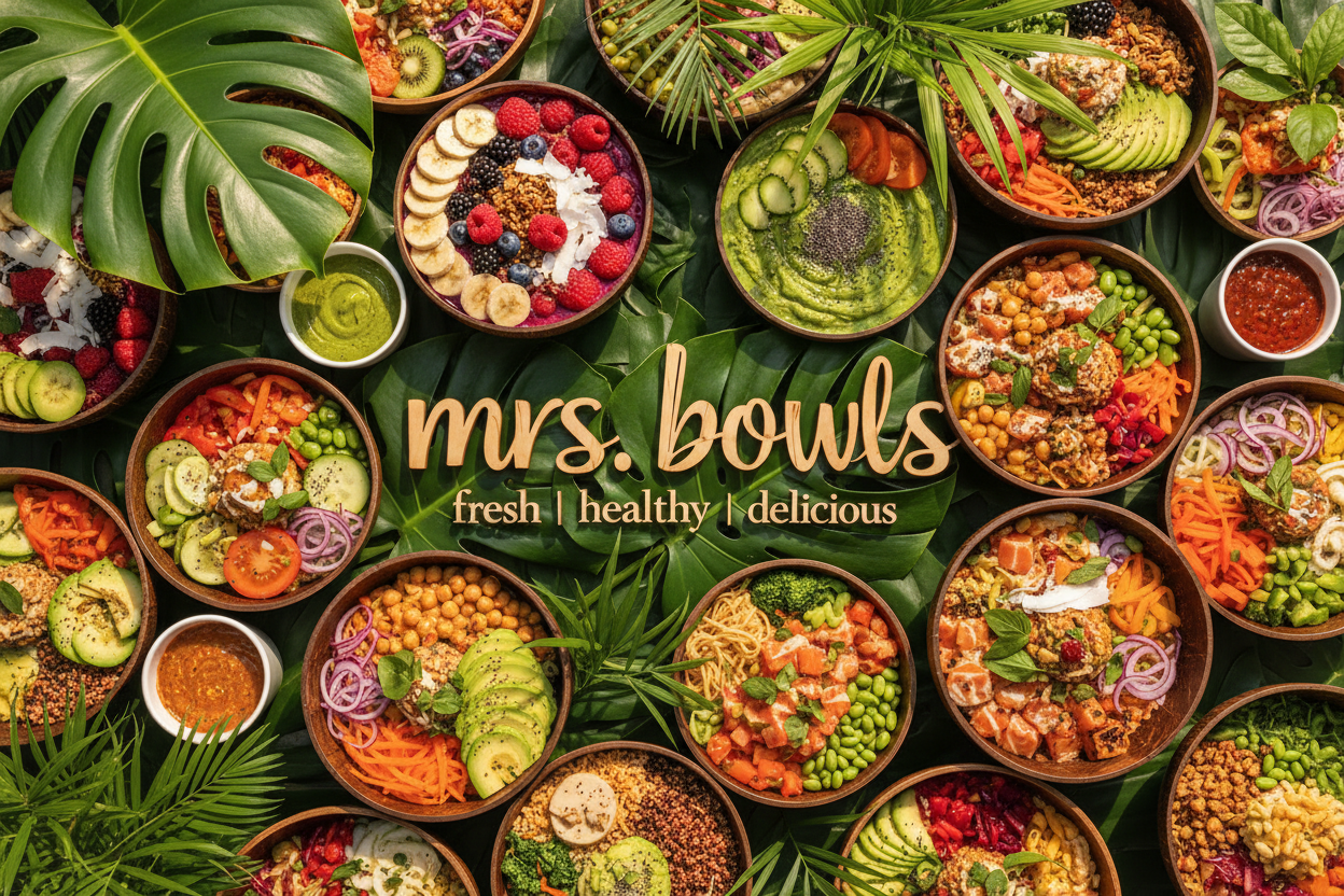 Mrs. Bowls mit vielen Bowls